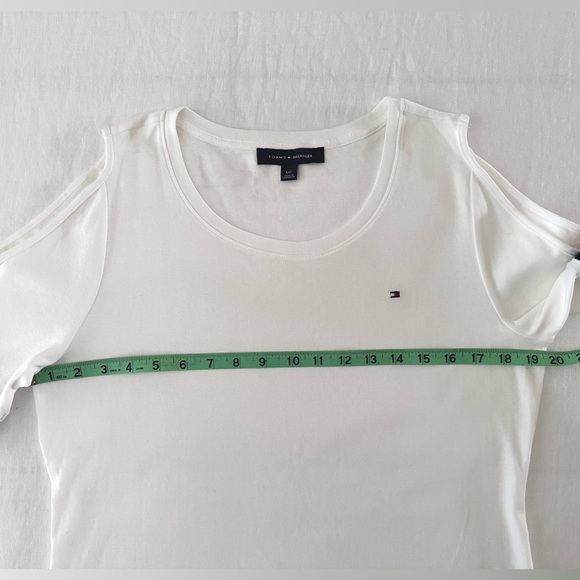 Tommy Hilfiger 100% Cotton Cold Shoulder Soft Lightweight Knit T-Shirt Size L - Picture 6 of 11